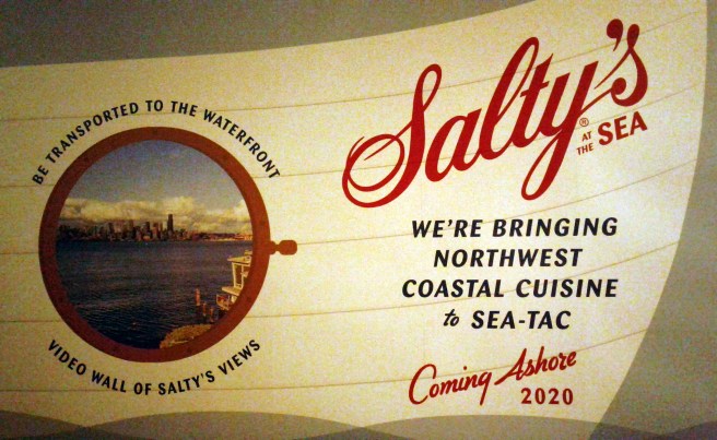 Salty's sign at Sea-Tac